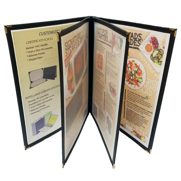Frosted Clear Menu Holder A4 6